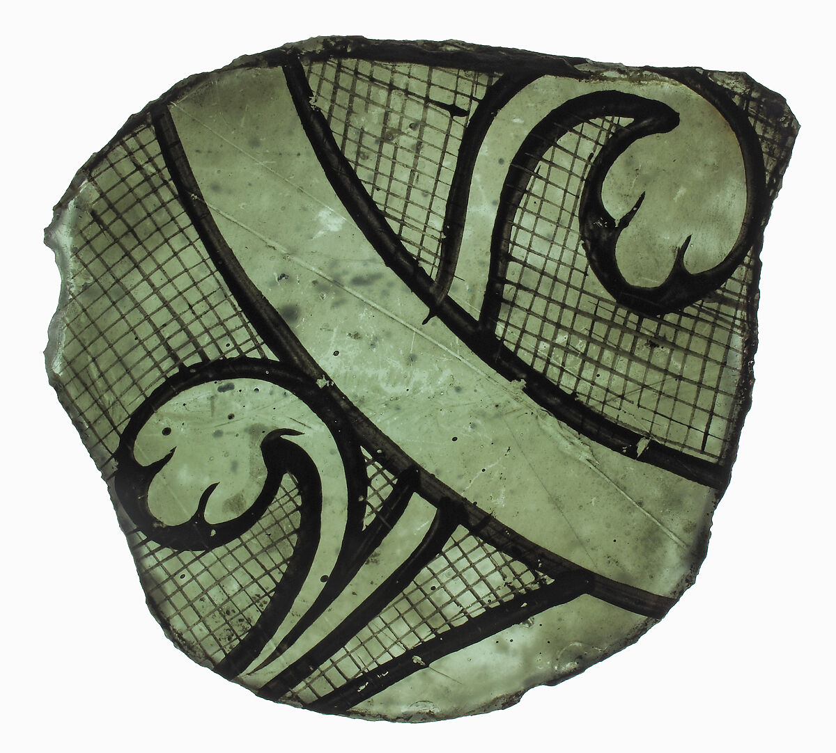 Glass Fragment, Colorless glass, French or British 