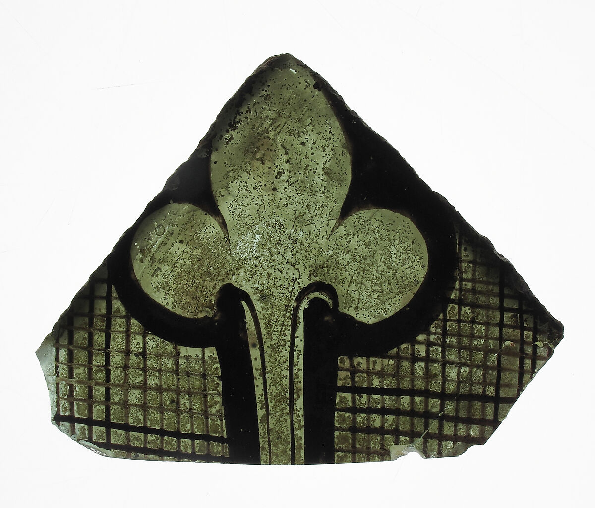 Glass Fragment, Colorless glass, British 