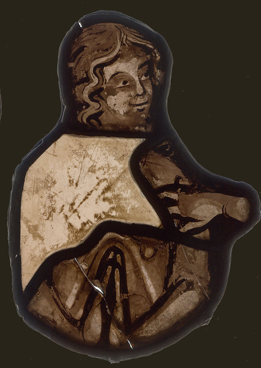 Stained Glass Fragment, Stained glass, French 