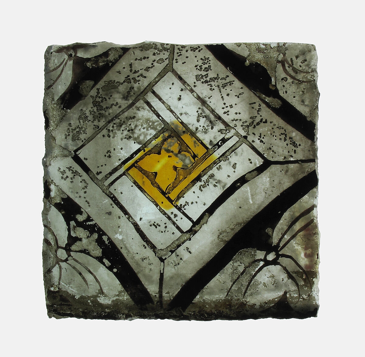 Glass Fragment, Colorless glass, European 