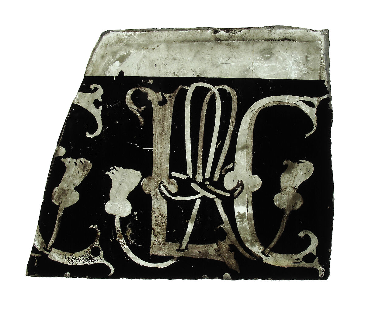 Glass Fragment, Colorless glass, European 