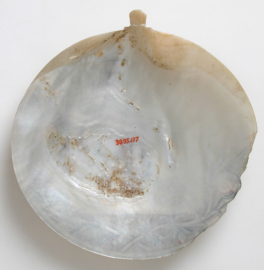 Devotional Plaque, Carved Mother-of-pearl, polychromy, German