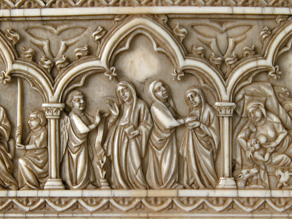 Comb with Scenes from the Life of Christ and the Virgin, Elephant ivory, European (Medieval style)