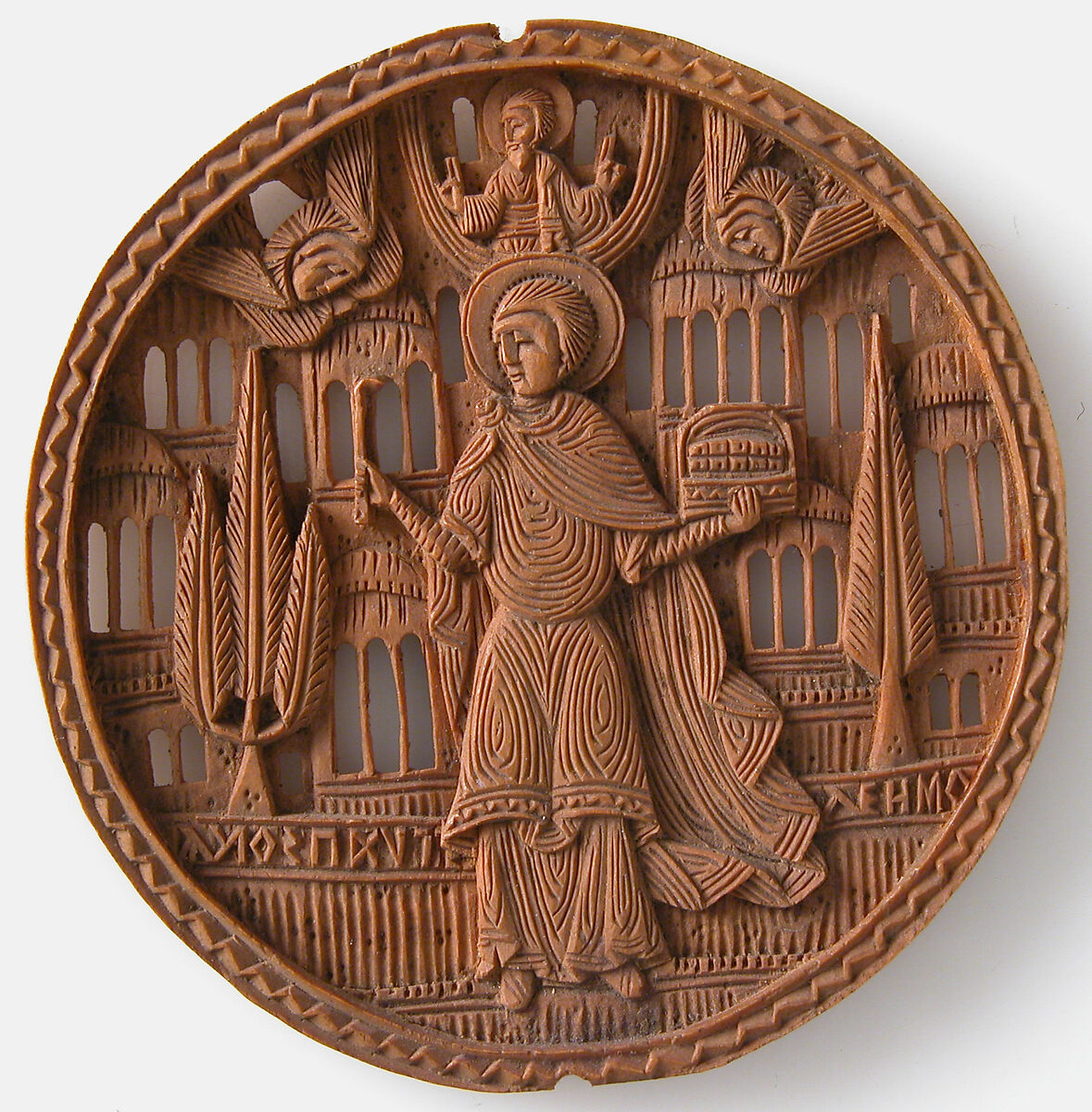 Medallion, Boxwood, European 