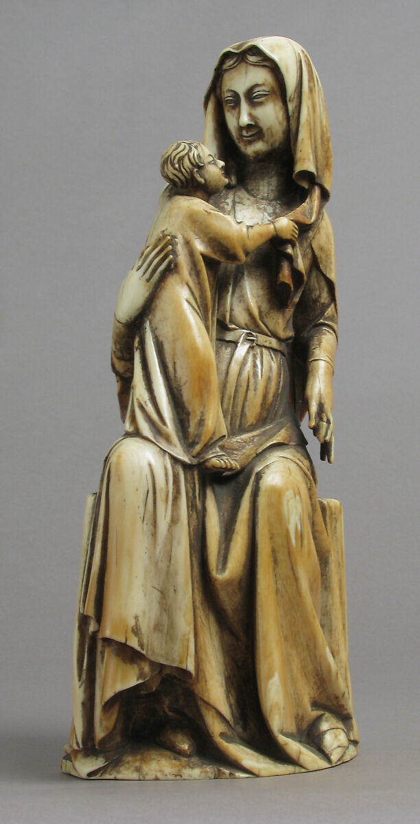 Virgin and Child, Elephant ivory, European (Medieval style)