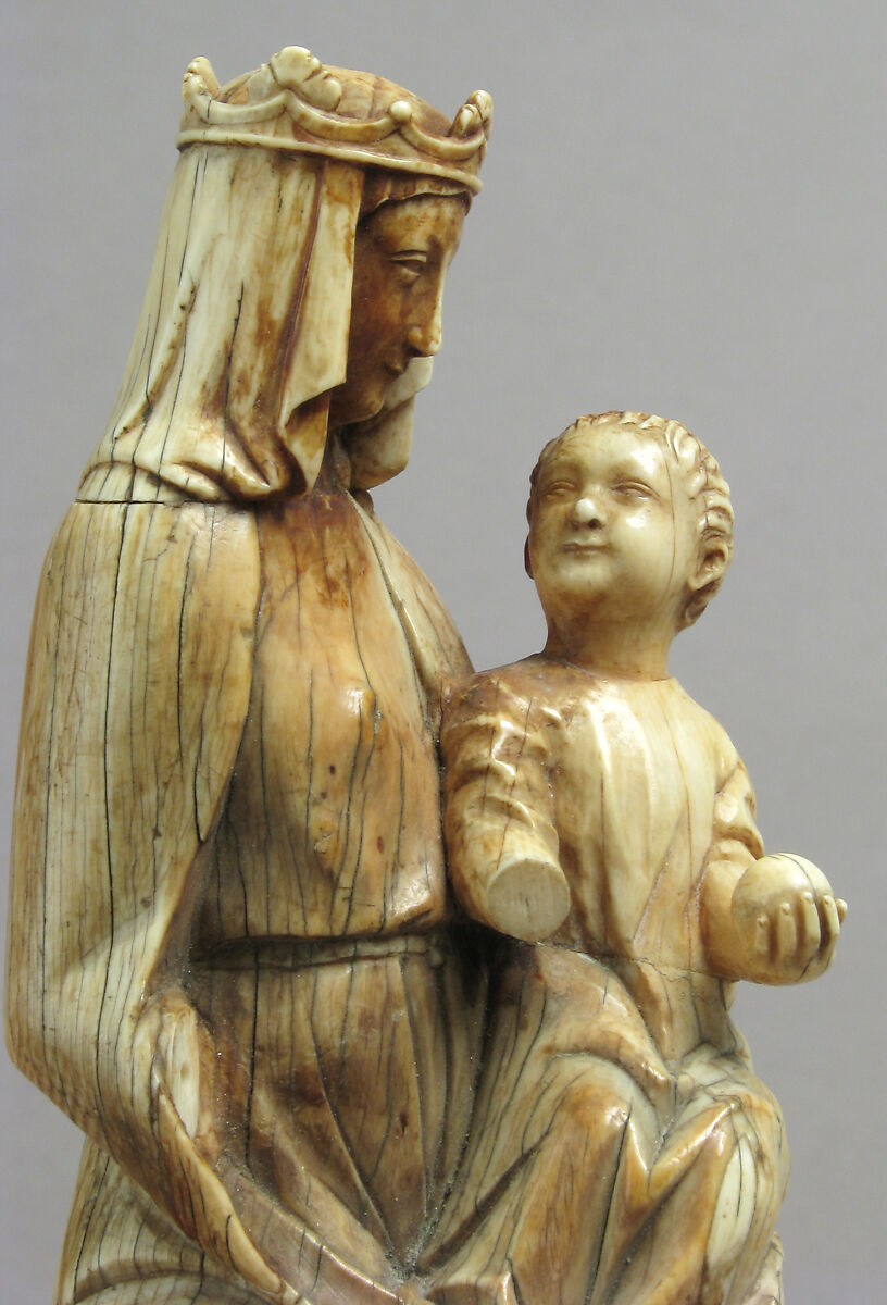 Seated Virgin and Child, Elephant ivory, French