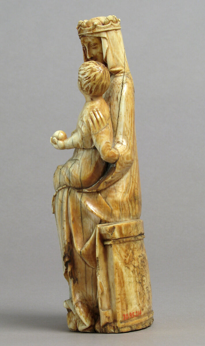 Seated Virgin and Child, Elephant ivory, French