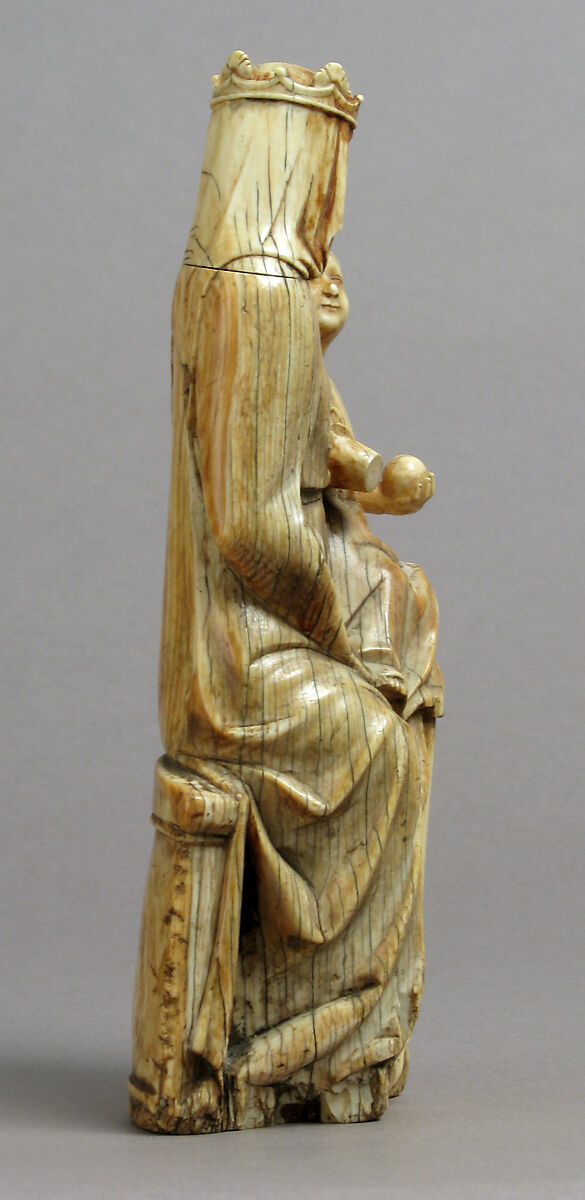 Seated Virgin and Child, Elephant ivory, French