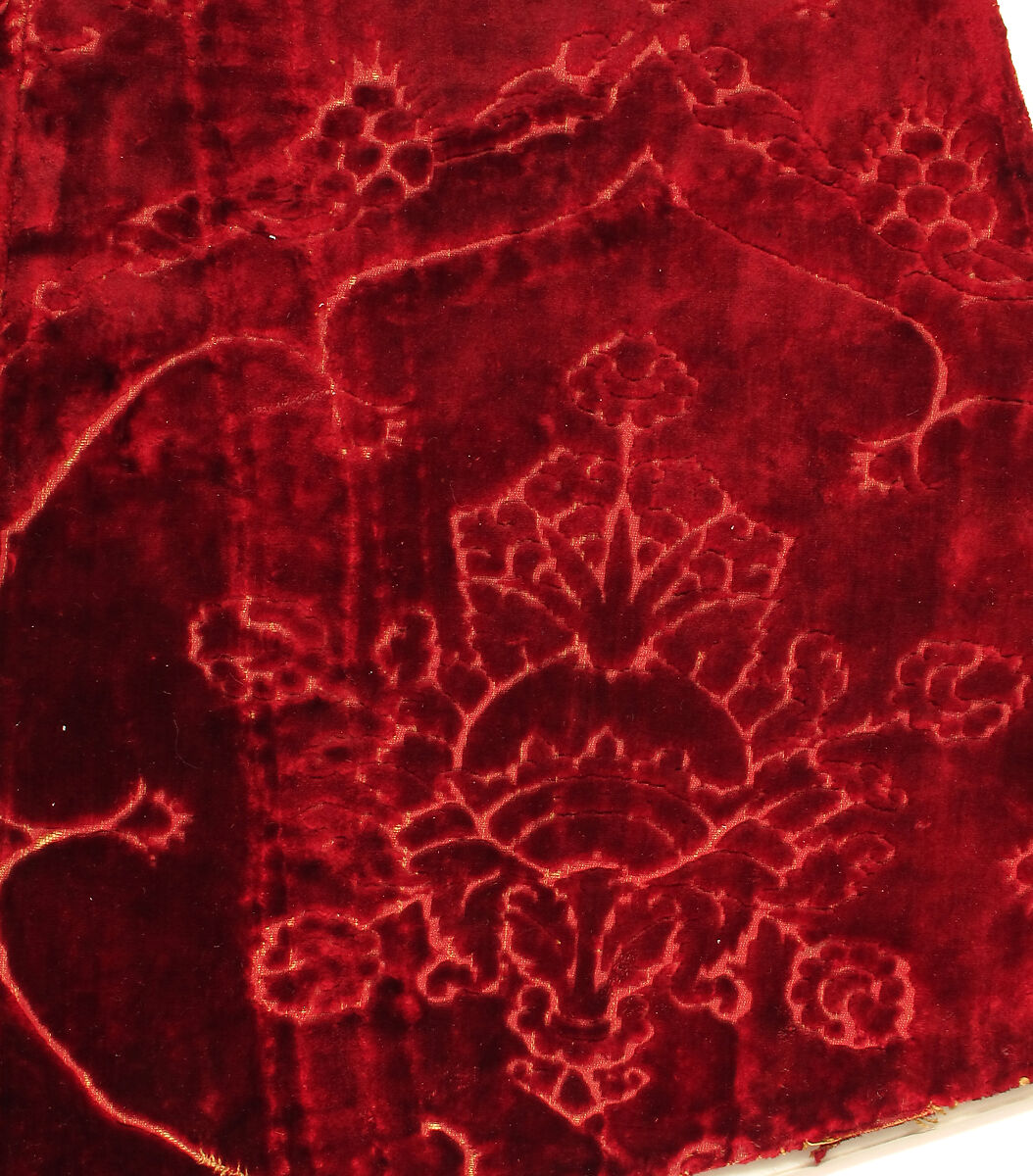 Textile with Pomegranate Design, Silk, Italian