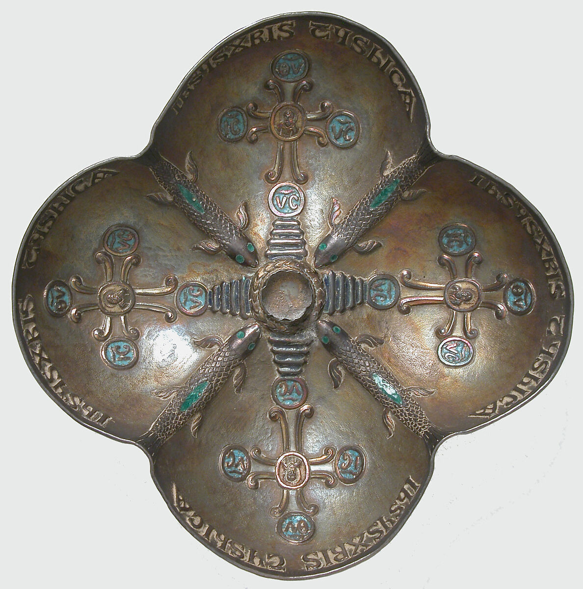 Bowl, Silver, enamel, Armenian 