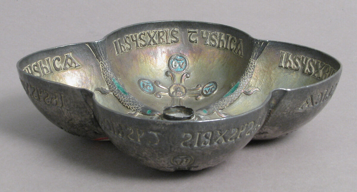 Bowl, Silver, enamel, Armenian