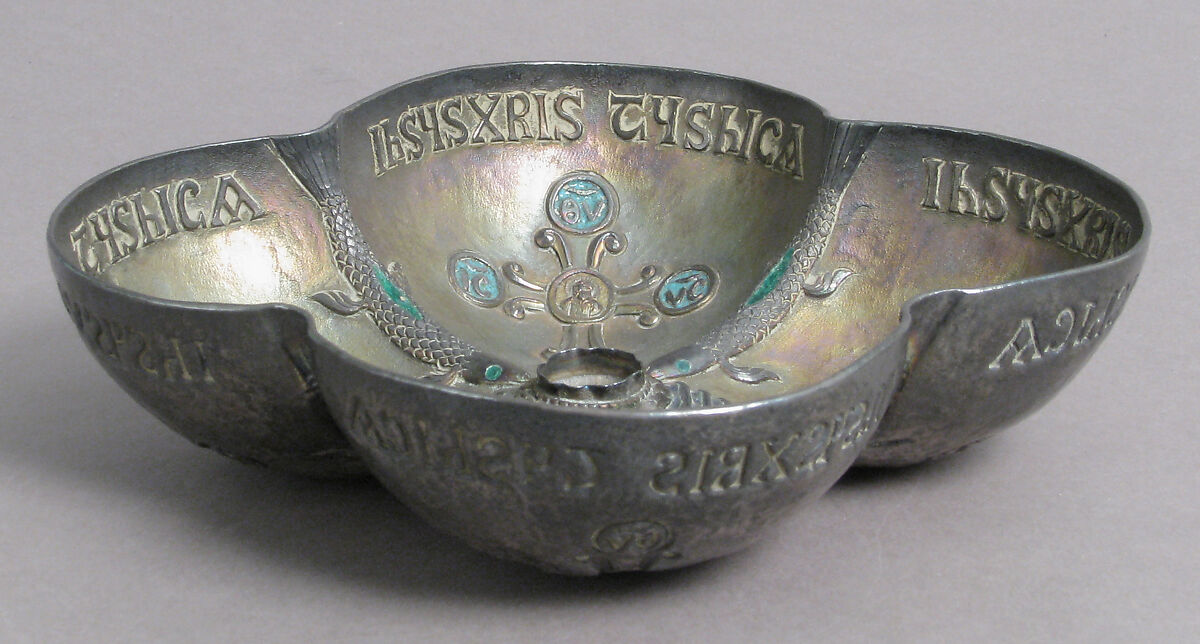 Bowl, Silver, enamel, Armenian