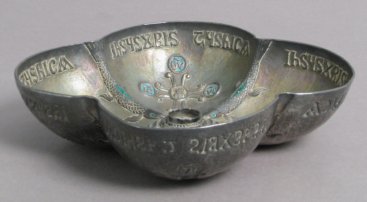 Bowl, Silver, enamel, Armenian