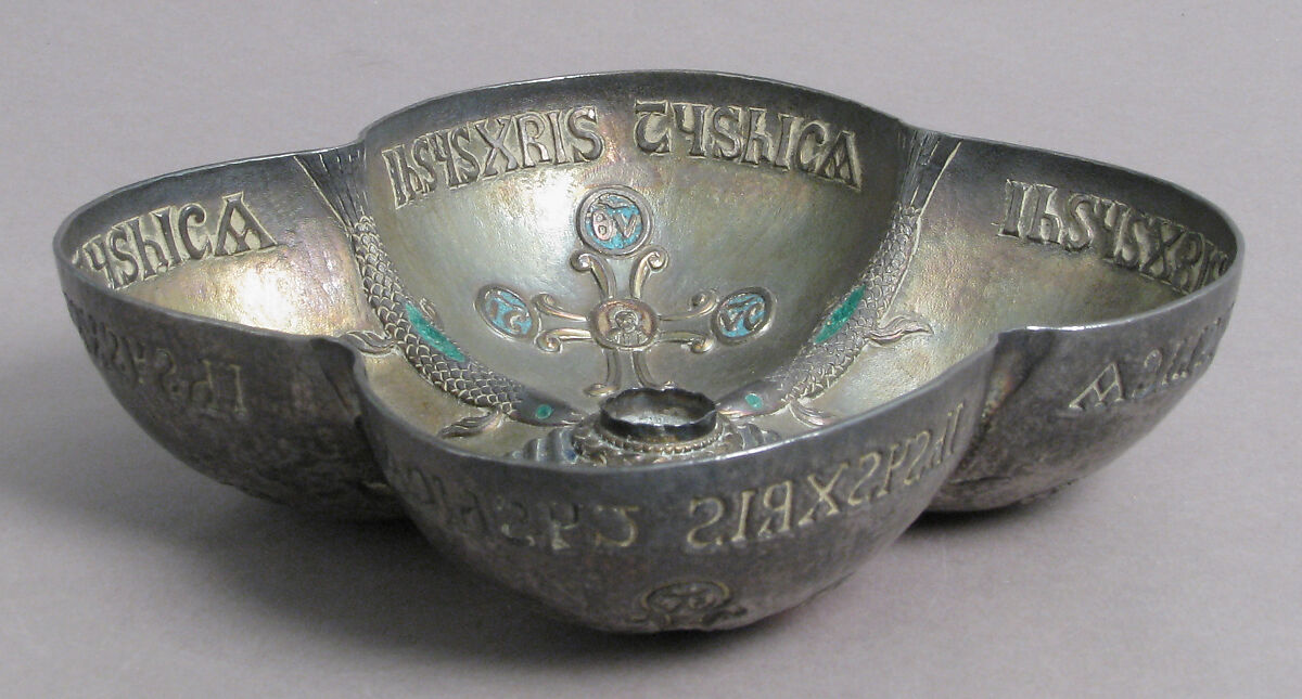 Bowl, Silver, enamel, Armenian