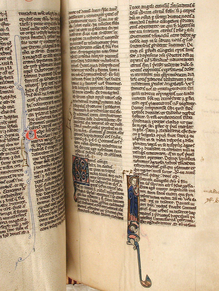 Bible, Tempera, ink, and metal leaf on parchment; leather binding, French