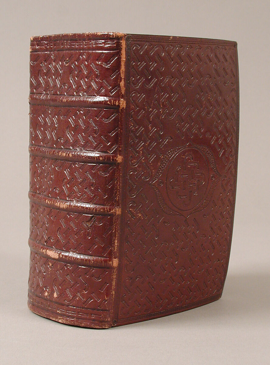 Bible, Tempera, ink, and metal leaf on parchment; leather binding, French