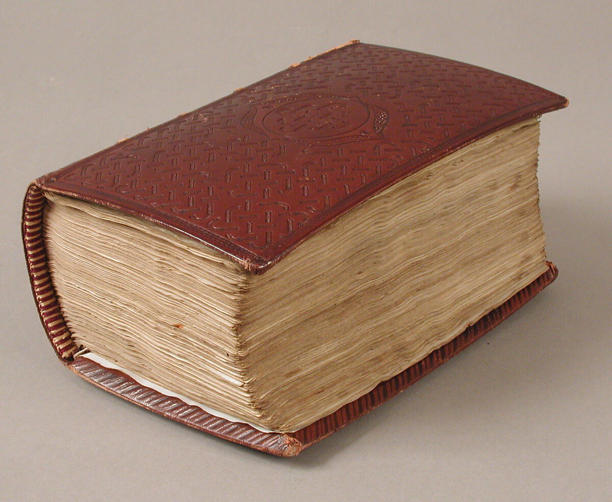 Bible, Tempera, ink, and metal leaf on parchment; leather binding, French