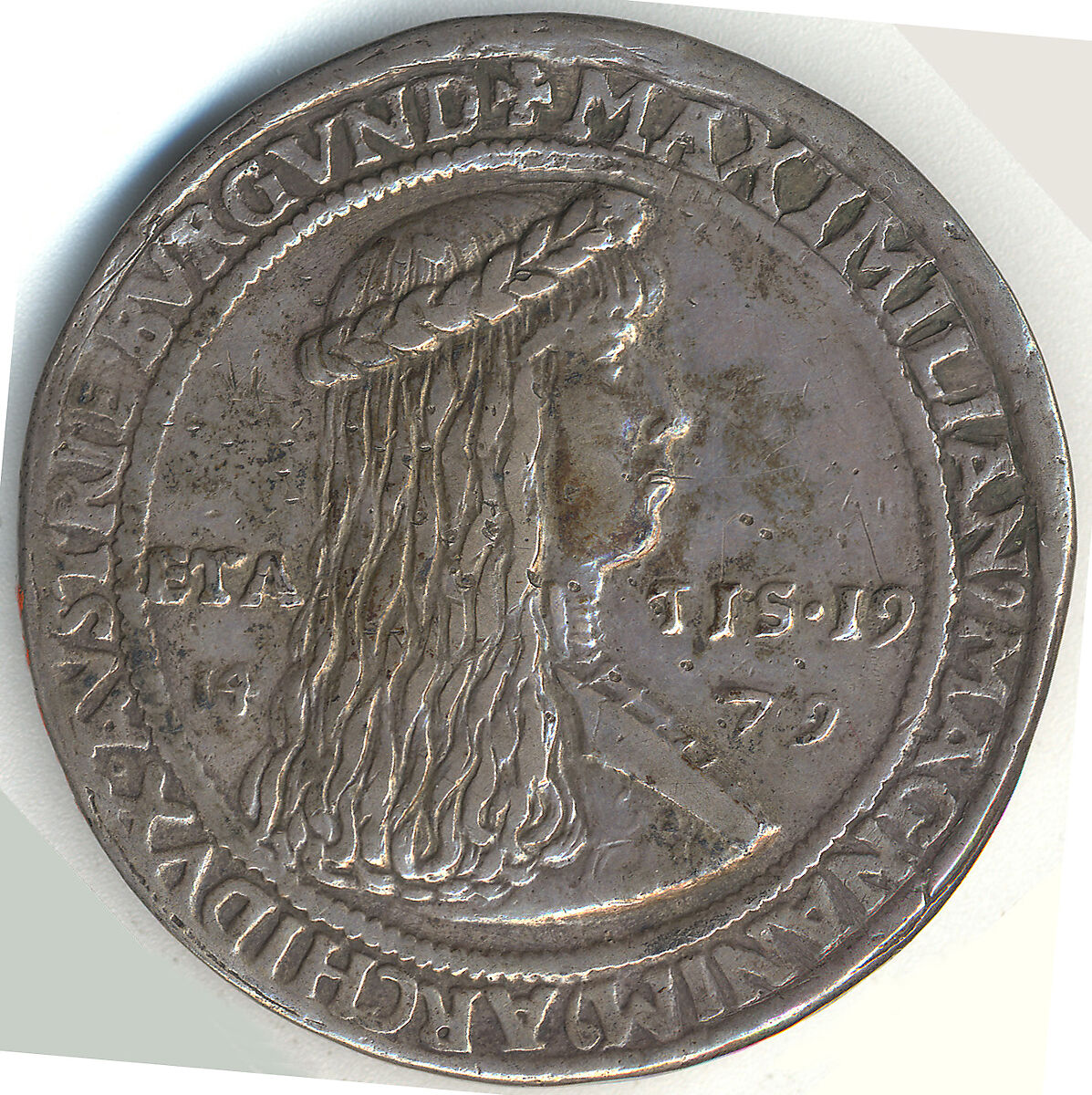 Medal of Maximillian I as Archduke Of Austria and Maria of Burgundy, 1479 (?), Silver, European 