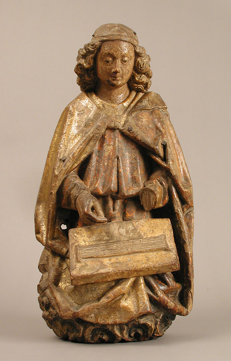 Angel, Wood, gilded and painted, German 