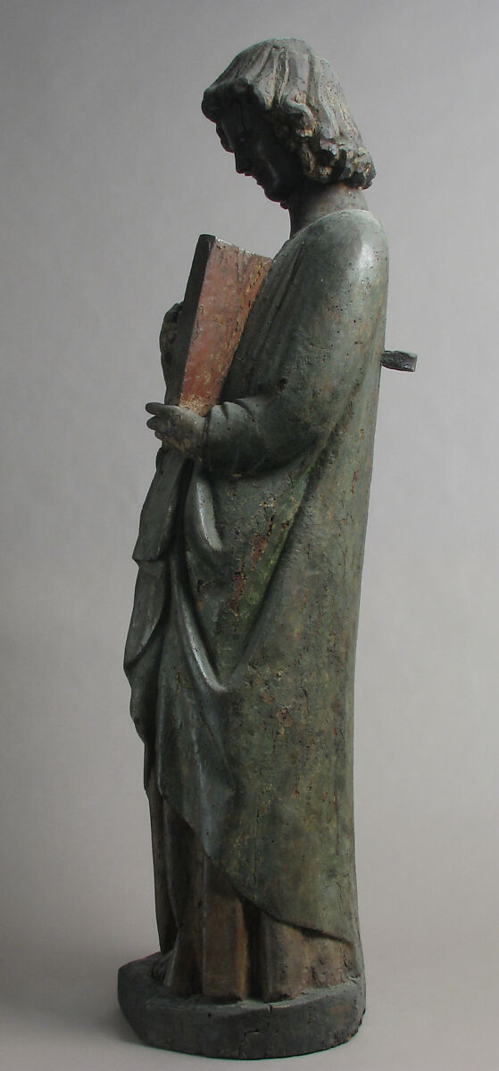 Saint John The Evangelist, Wood, polychromy, French or Spanish