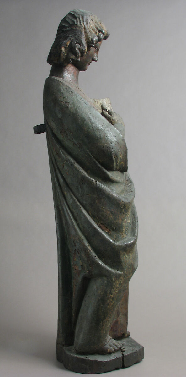 Saint John The Evangelist, Wood, polychromy, French or Spanish