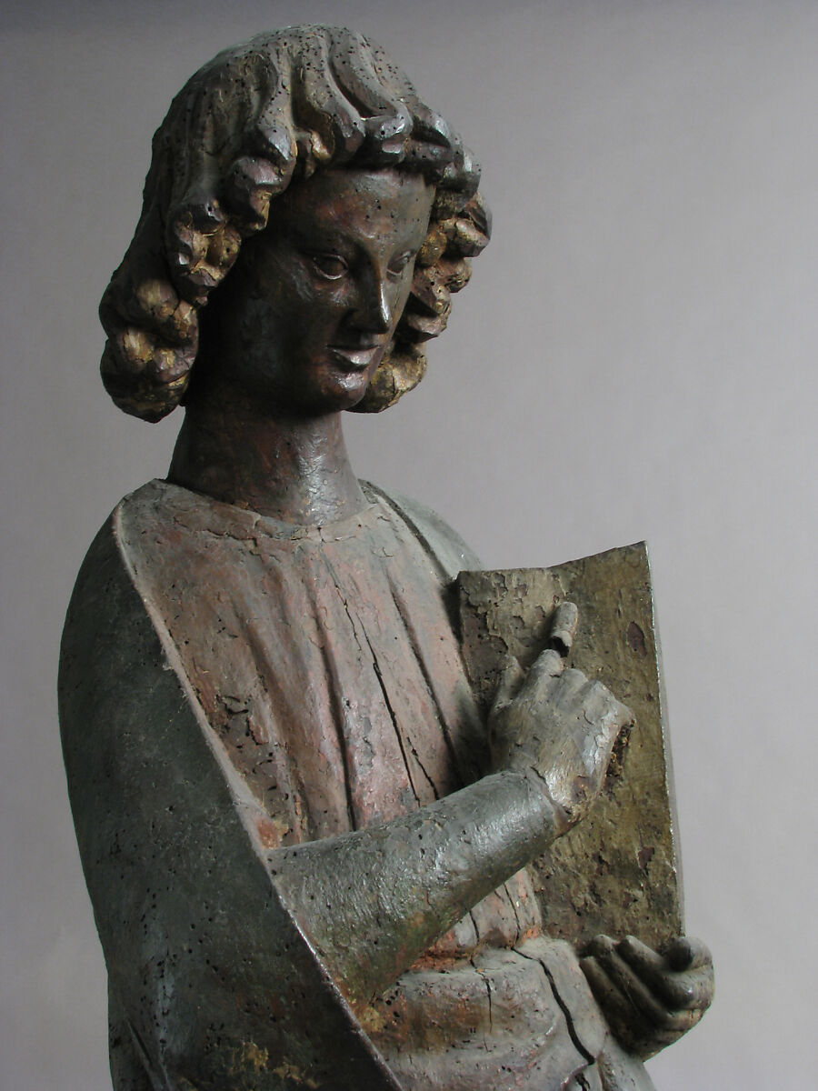 Saint John The Evangelist, Wood, polychromy, French or Spanish