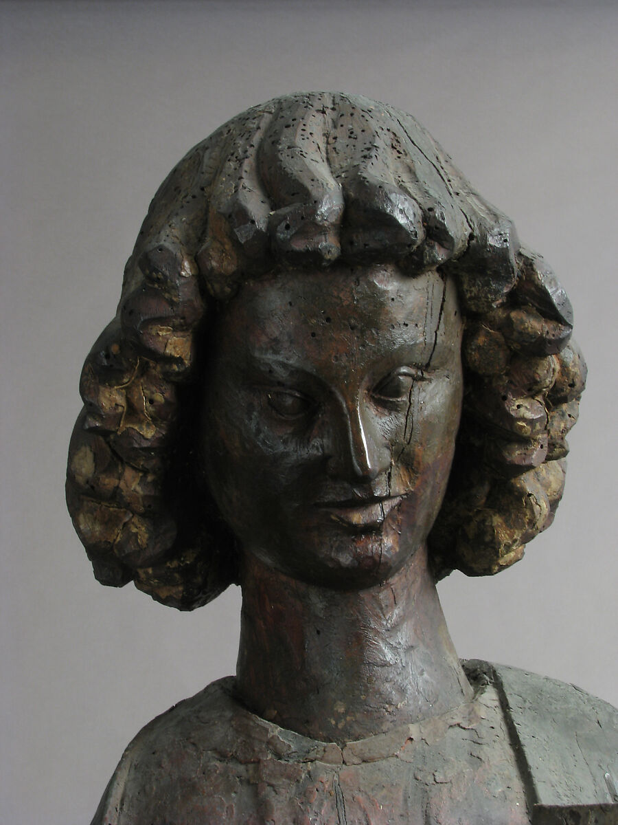 Saint John The Evangelist, Wood, polychromy, French or Spanish