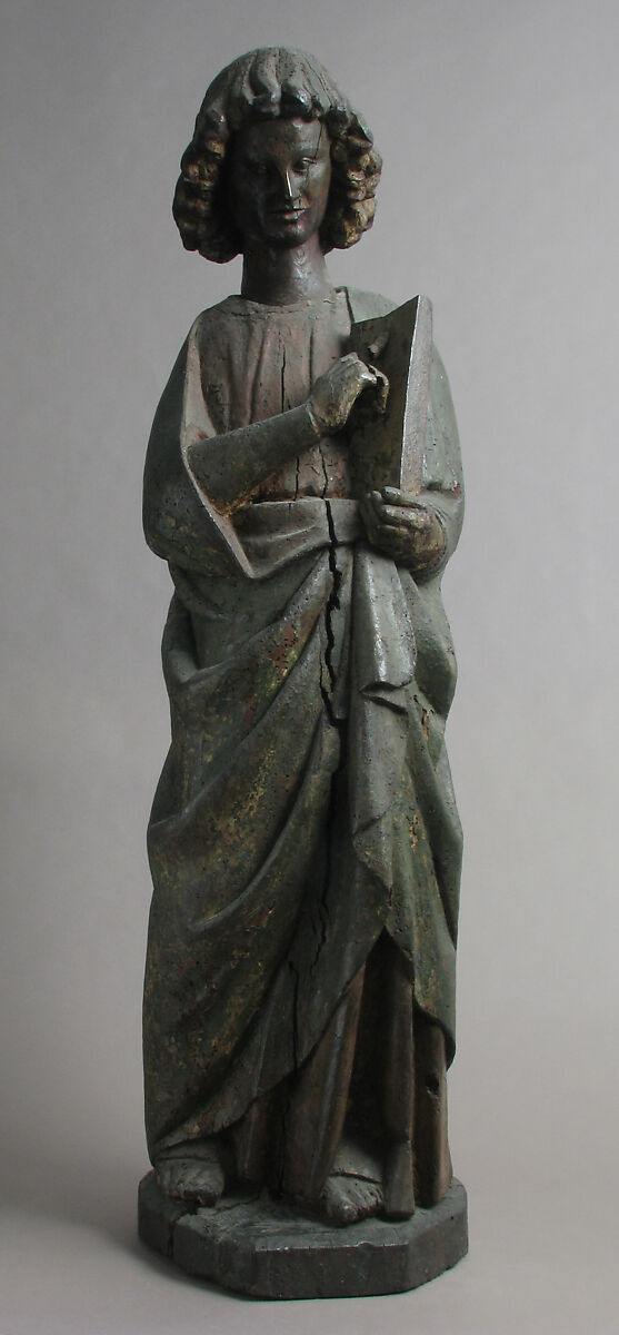 Saint John The Evangelist, Wood, polychromy, French or Spanish