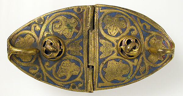 Incense Boat, Champlevé enamel, copper-gilt, French