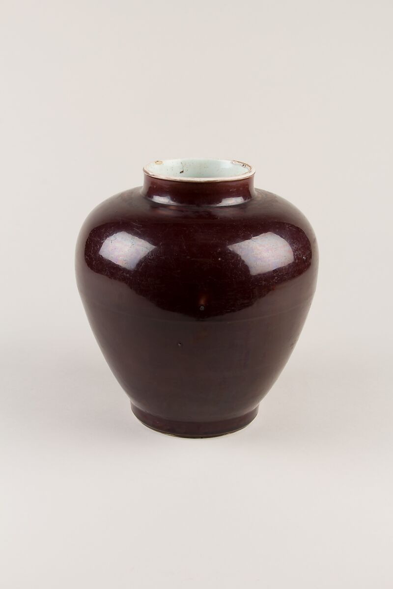 Jar, Porcelain with purple glaze, China