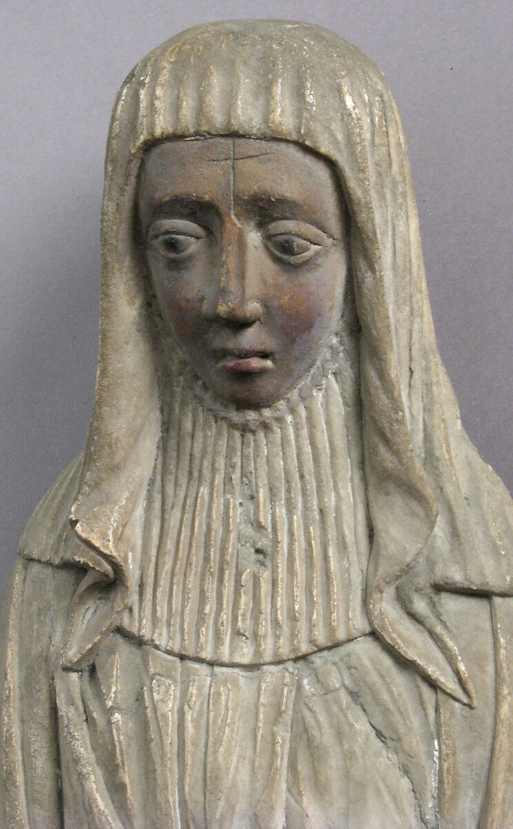 Education of the Virgin by Saint Anne, Alabaster, paint, Spanish