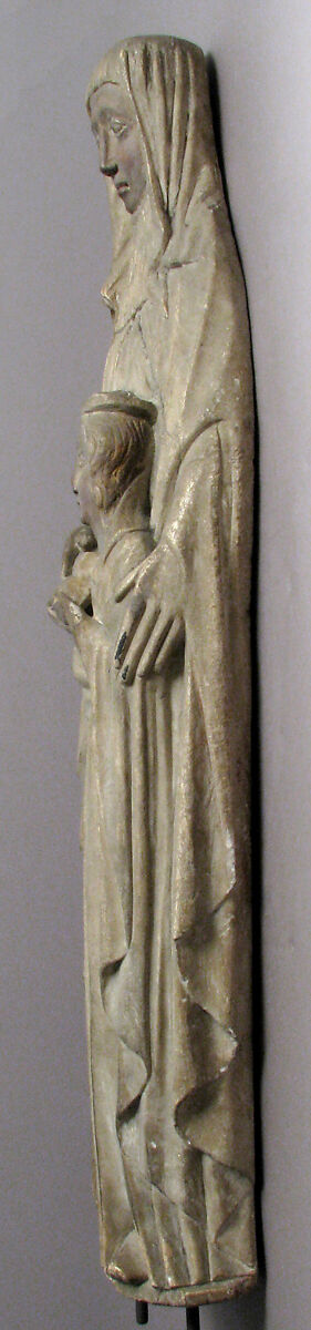 Education of the Virgin by Saint Anne, Alabaster, paint, Spanish