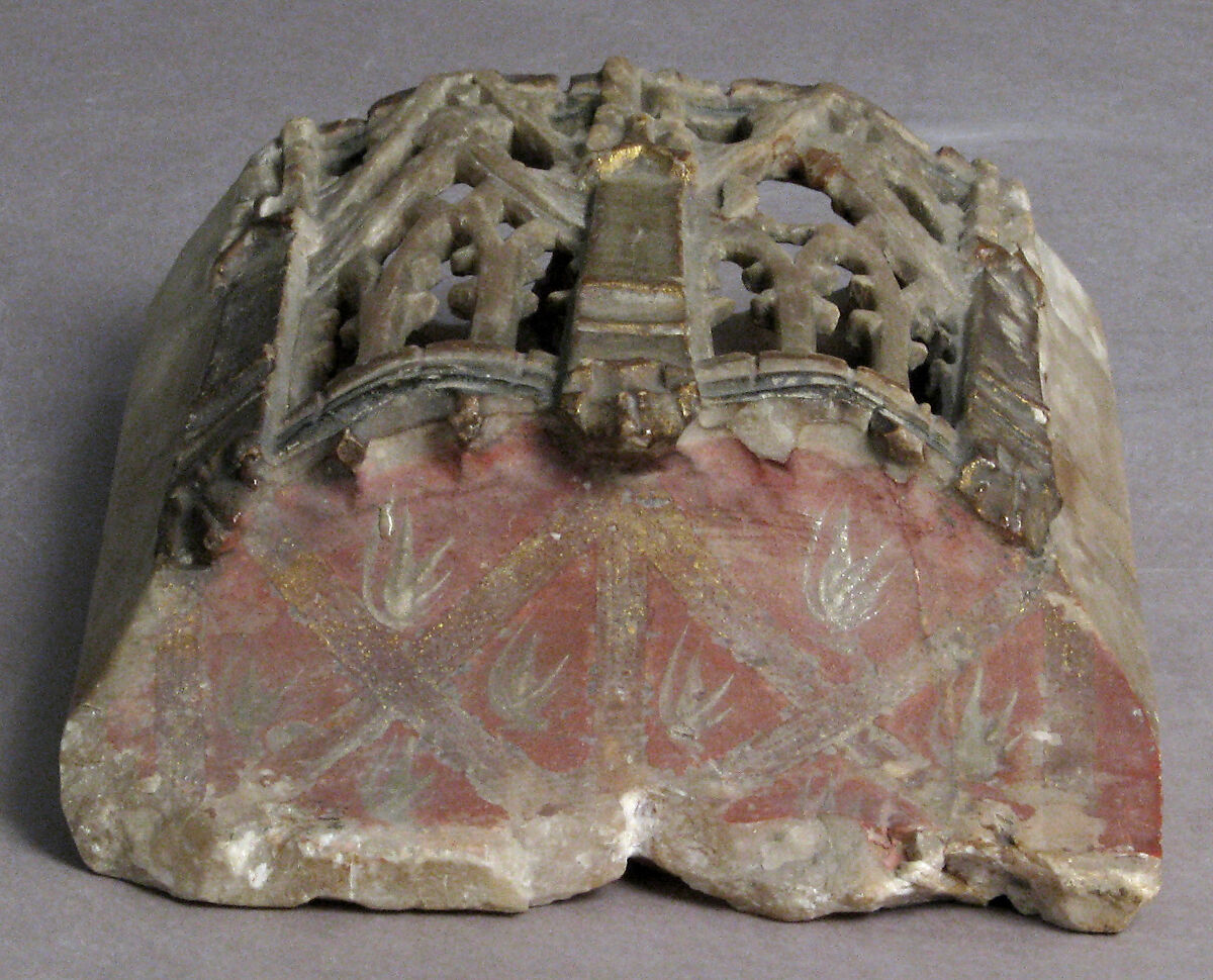 Saint Margaret of Antioch, British School, Alabaster with paint and gilding, British