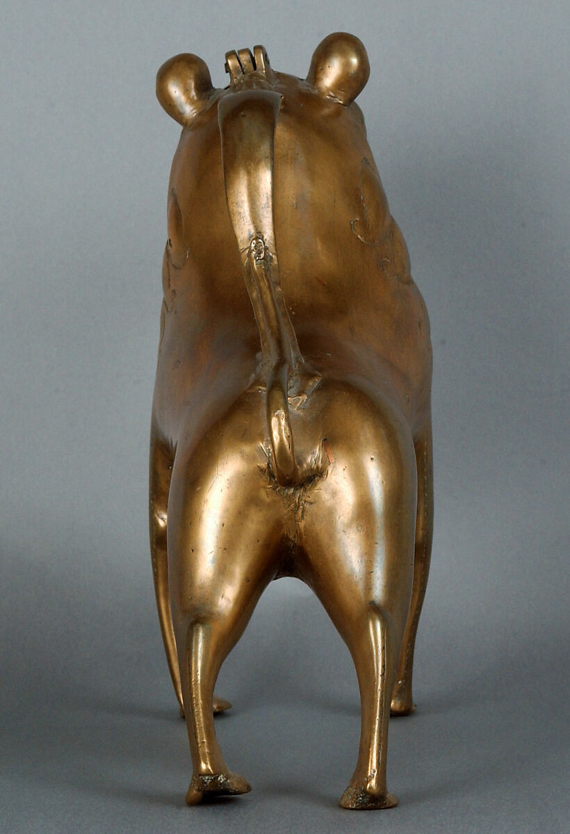 Aquamanile in the Form of a Lion, Copper alloy, German