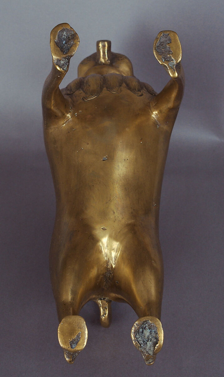 Aquamanile in the Form of a Lion, Copper alloy, German