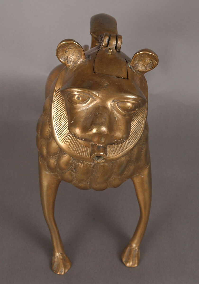 Aquamanile in the Form of a Lion, Copper alloy, German