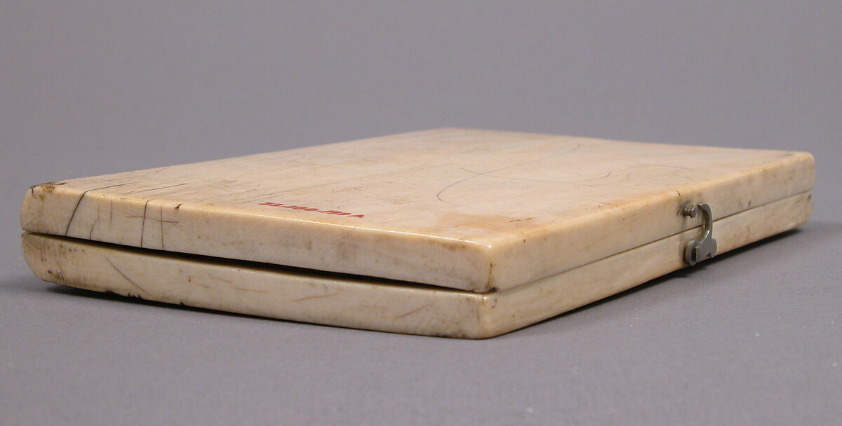 Diptych, Elephant ivory with metal mounts, French