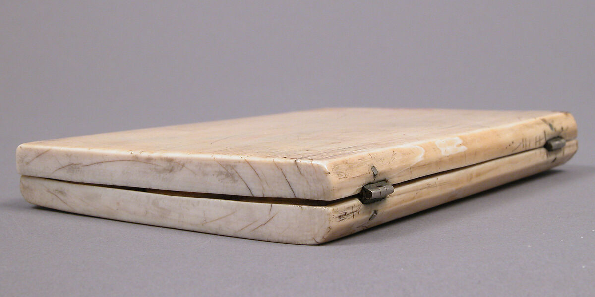 Diptych, Elephant ivory with metal mounts, French