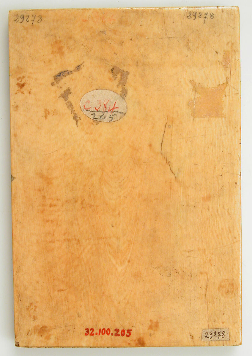 Leaf from a Diptych with the Adoration of the Magi, Elephant ivory with traces of paint and gold, metal mounts, French