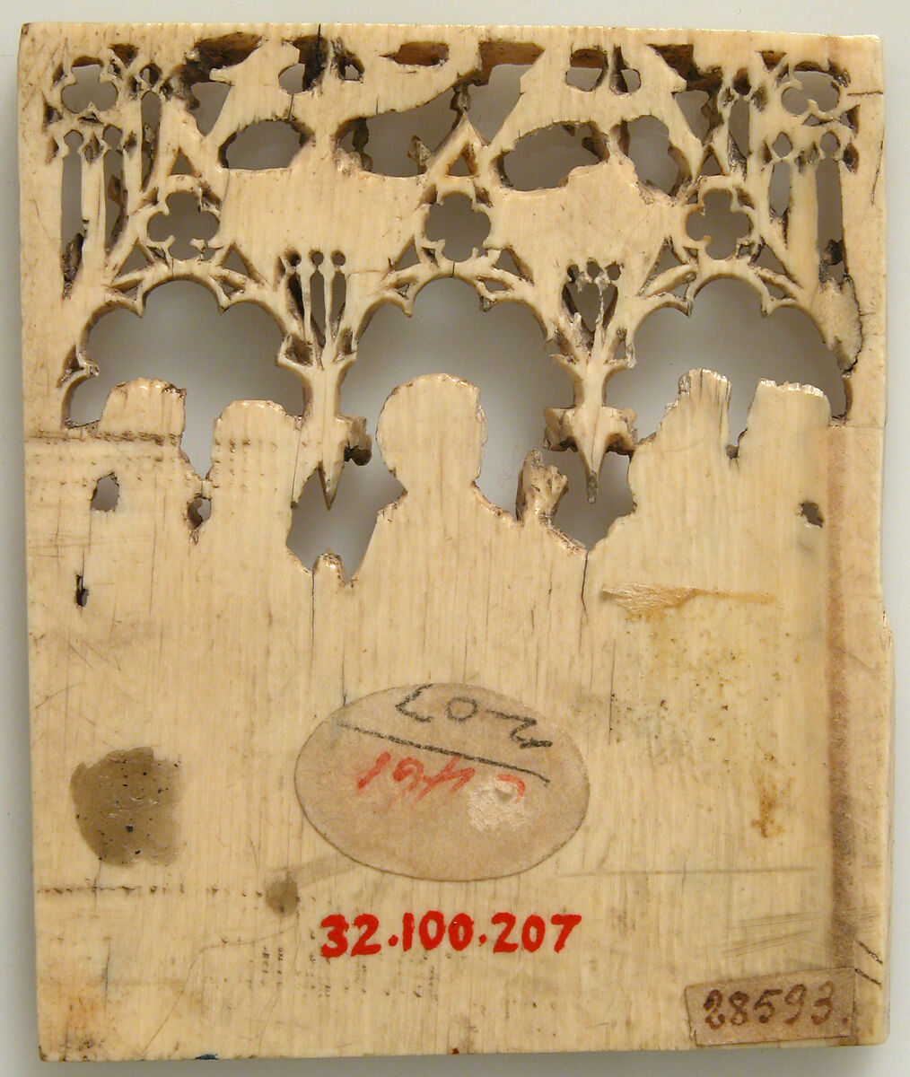 Plaque with the Last Supper, Elephant ivory, British or French (?)