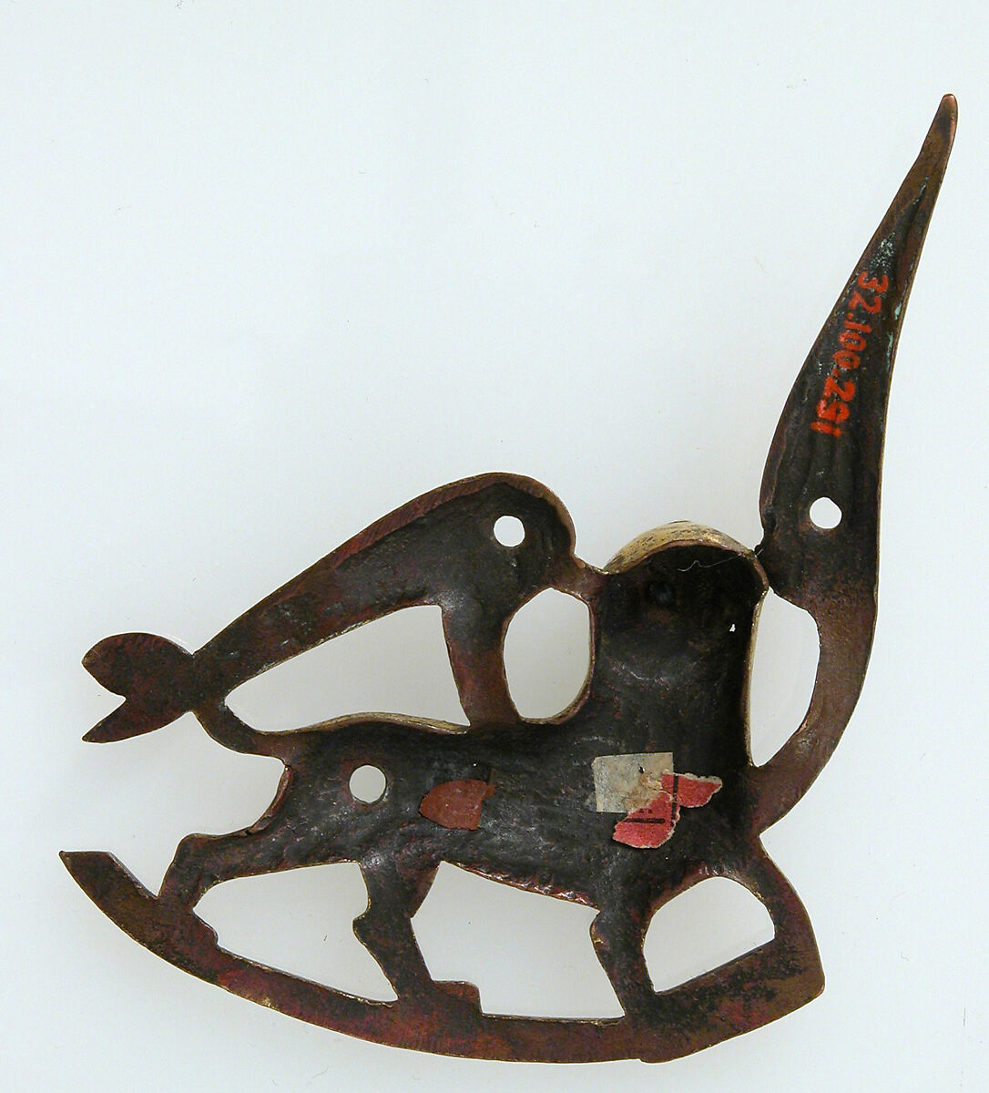 The Lion of Saint Mark (one of two appliqués from a book cover), Copper: repoussé, engraved, chased, and gilt, champlevé enamel, French