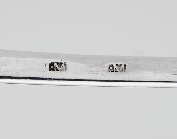 Ladle, Marked by I. M., Silver, American
