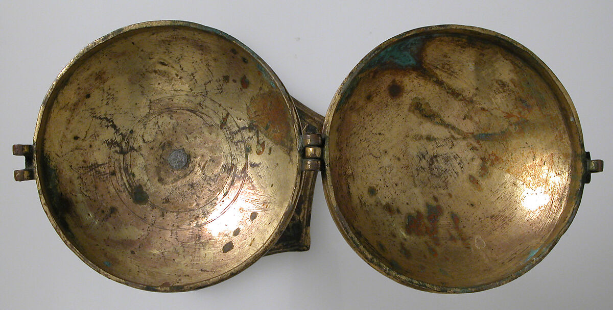 Ciborium, Champlevé enamel, copper-gilt, Spanish