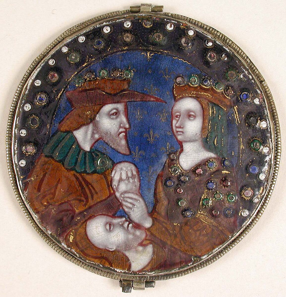 Reliquary, Painted enamel, gilded silver, and glass, French (?)