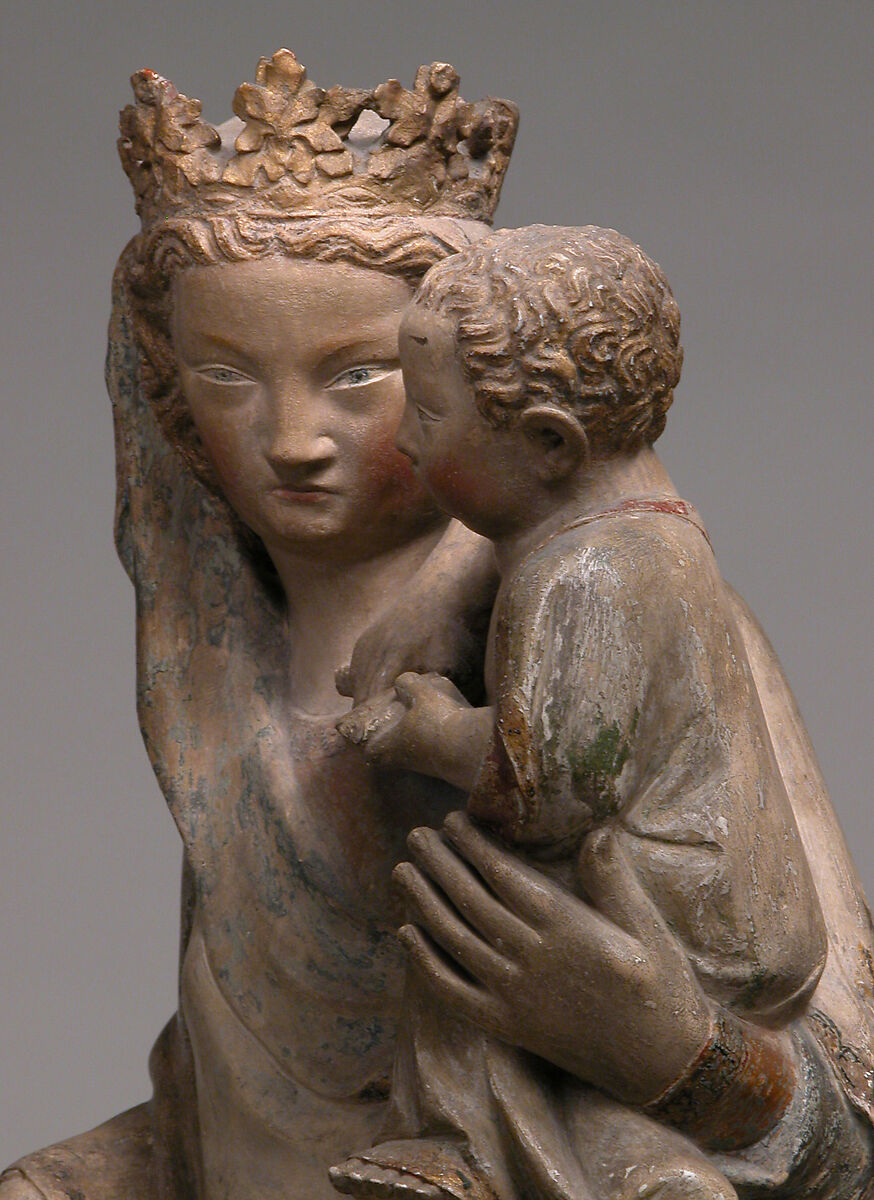 Virgin and Child, Paris limestone, polychromed, gilded, French