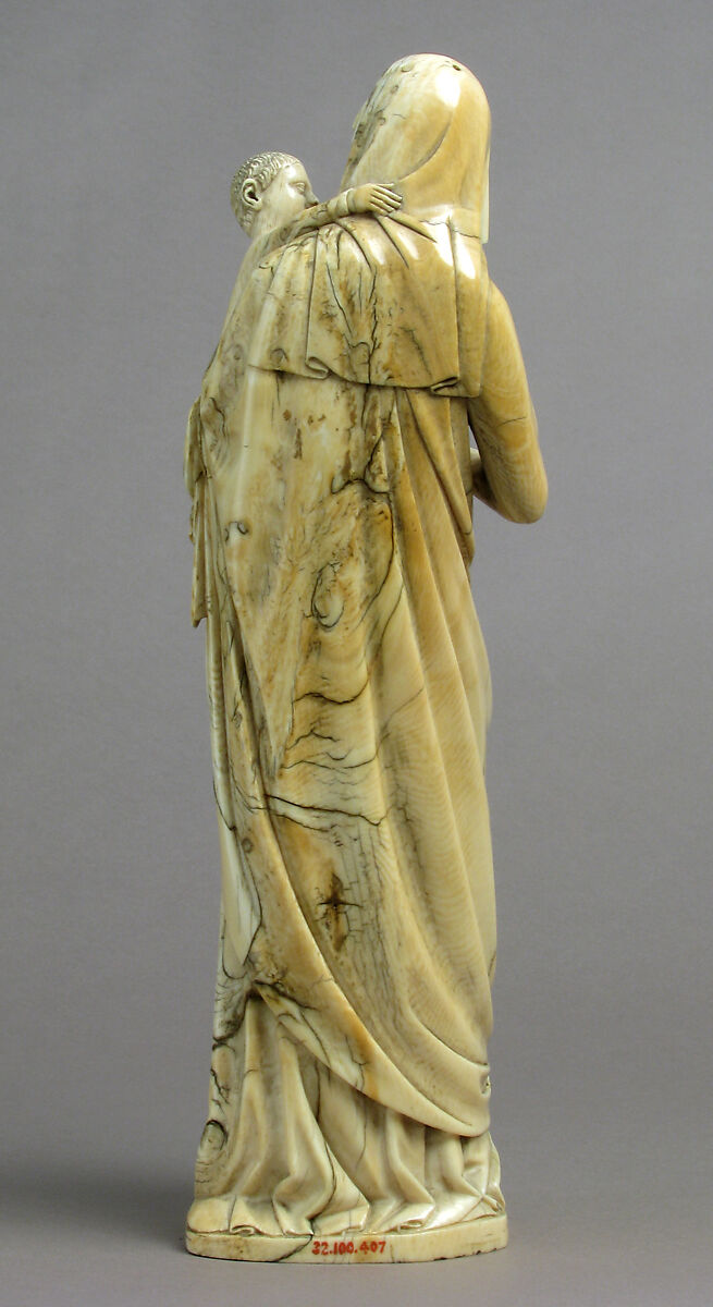 Virgin and Child, Elephant ivory, European (Medieval style)