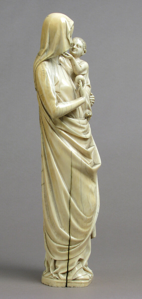 Virgin and Child, Elephant ivory, European (Medieval style)