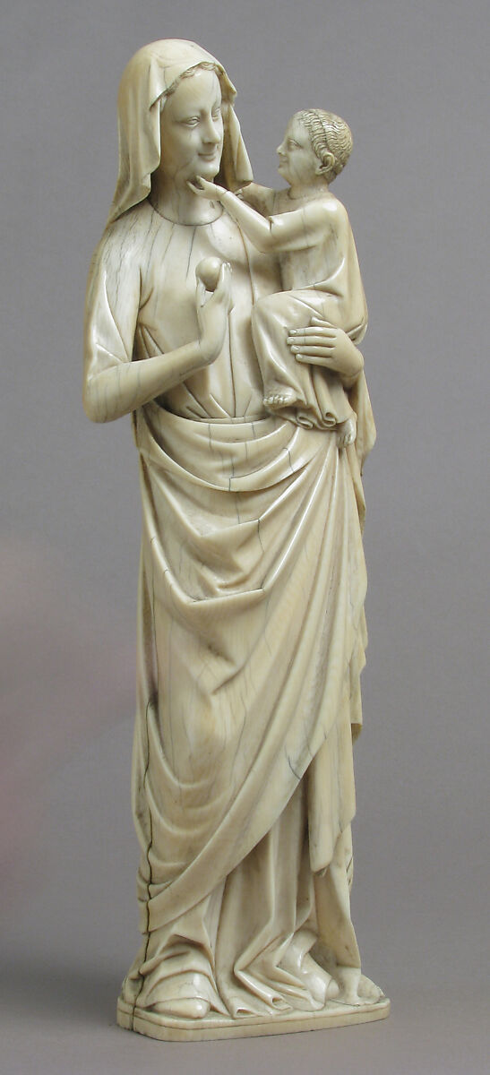 Virgin and Child, Elephant ivory, European (Medieval style) 