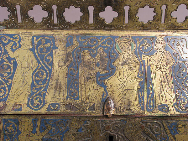 Chasse, Champlevé enamel, copper-gilt, European