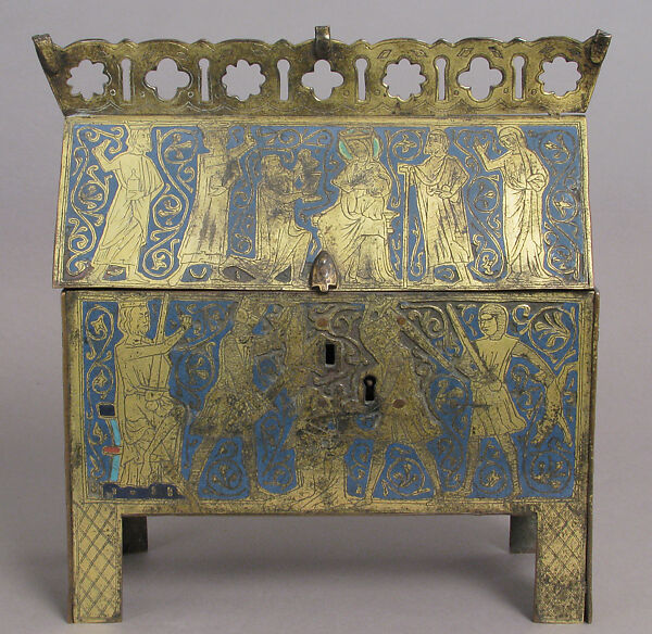 Chasse, Champlevé enamel, copper-gilt, European